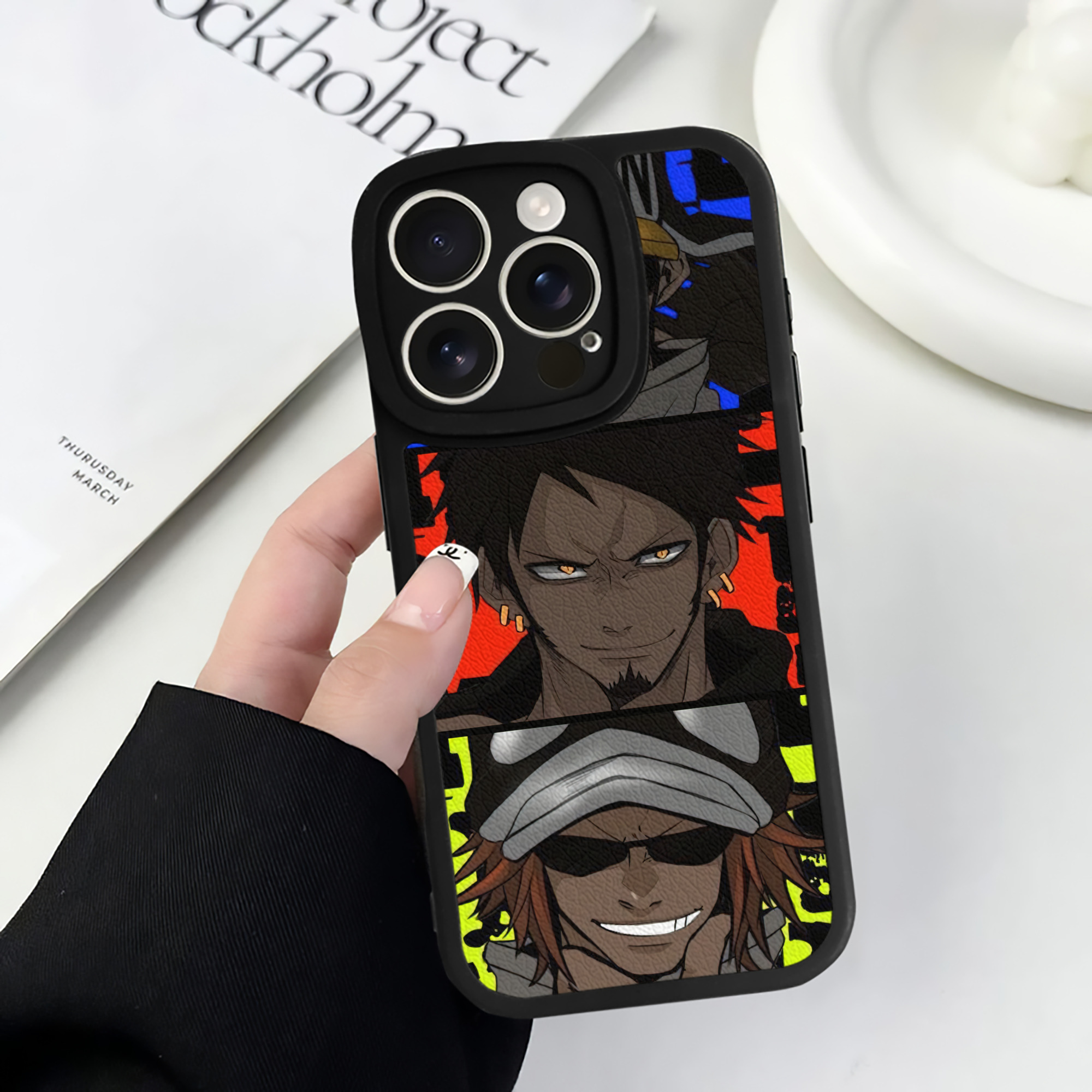 （画像用） ワンピース ONE PIECE 【iPhone 16シリーズ対応】シリコンスマホケース（レザー調） 材質：シリコン